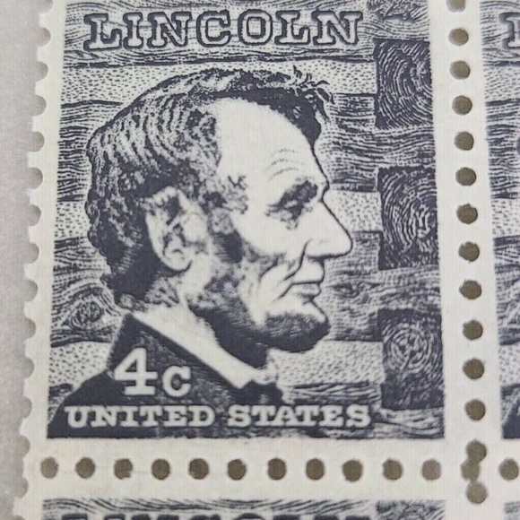RARE - SET OF 4 US Abraham Lincoln Black 4 Cent  unused - Picture 2 of 4